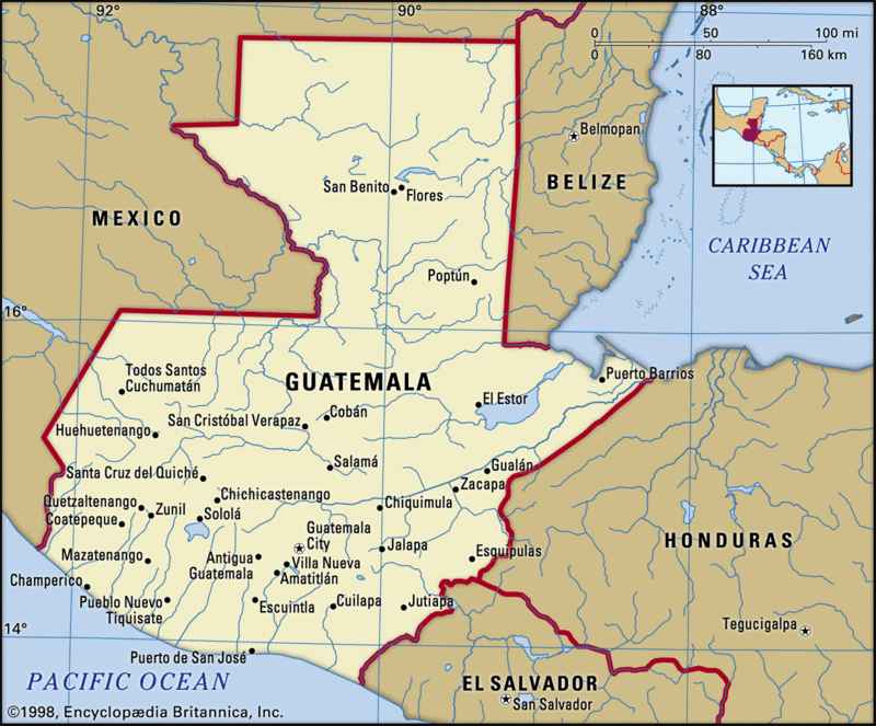 نقشه گواتمالا