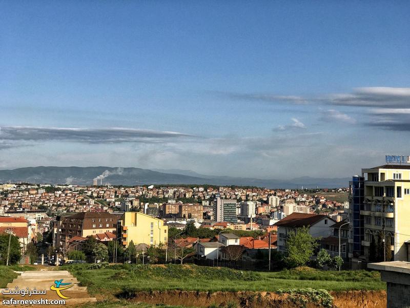 View of Pristina from cemetery on the hill