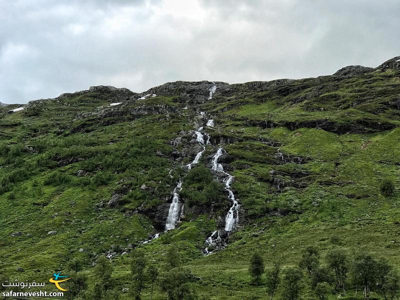 آبشارها که قابل شمارش نیستن توی نروژ